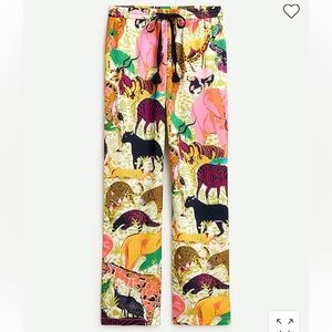 J. CREW Wide-Leg Safari Pants (Ratti Animals)